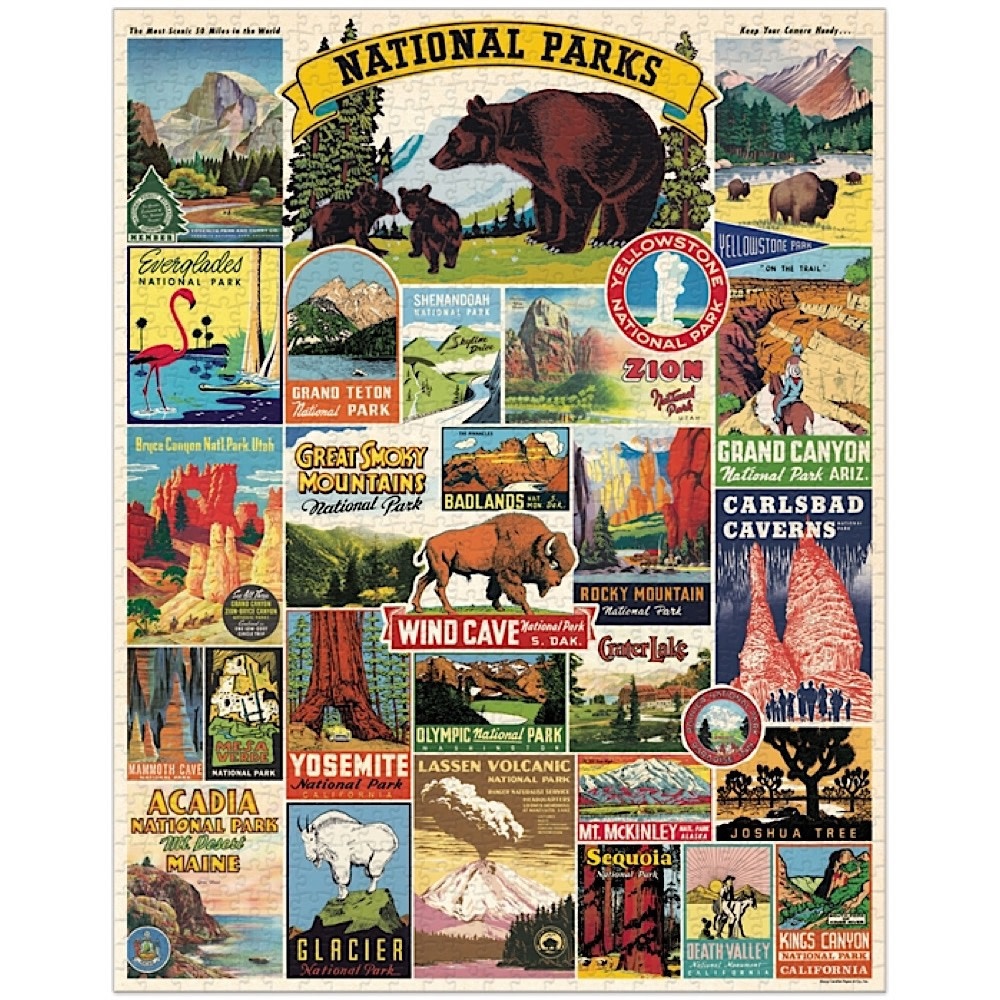 Cavallini 1000 Piece Puzzle - National Parks