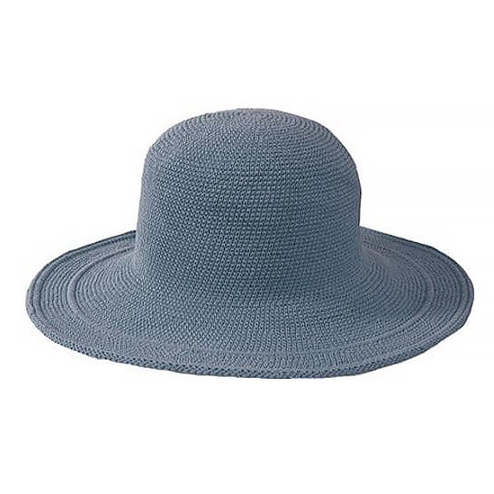 San Diego Hat Company Crochet Hat 4" Brim - Denim