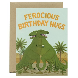 Yeppie Paper Yeppie Paper - T-Rex Dinosaur Hug Birthday Card