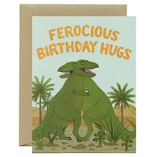 Yeppie Paper Yeppie Paper - T-Rex Dinosaur Hug Card