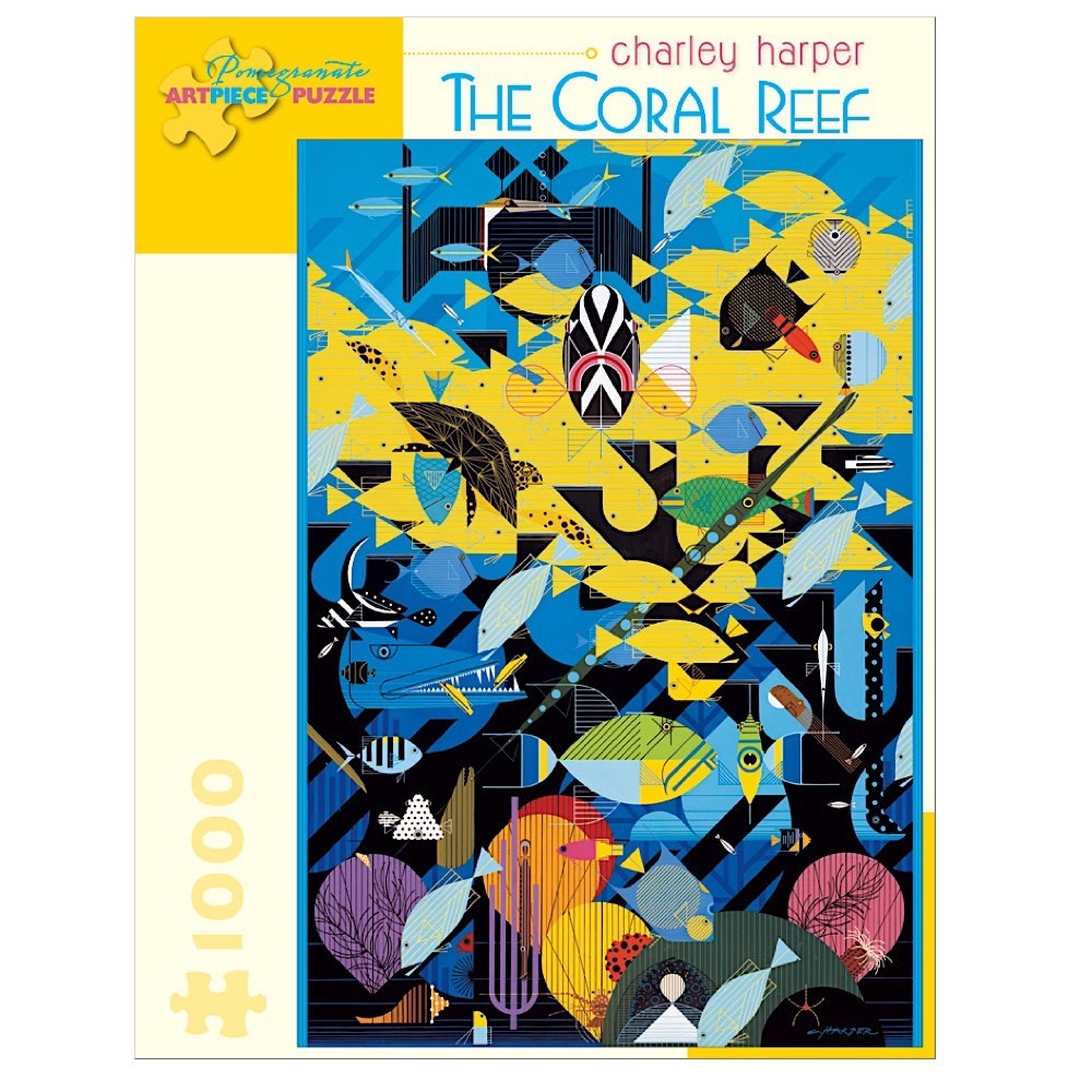 Pomegranate Charley Harper - The Coral Reef Jigsaw Puzzle - 1000 Pieces