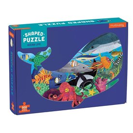 Galison Mudpuppy Ocean Life Shaped Jigsaw Puzzle - 300 Pieces