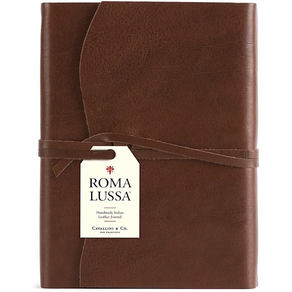 Cavallini Papers & Co., Inc. Cavallini Leather Roma Lussa Journal - Chocolate