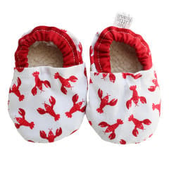 Two Little Beans and Co. Two Little Beans Baby Booties - Lobster