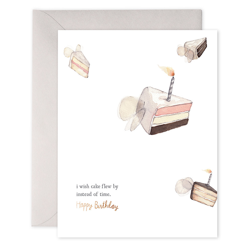 E. Frances - Flying Cake Birthday Card