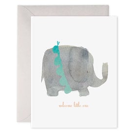 E Frances Paper E. Frances - Welcome Little One Elephant Baby Card