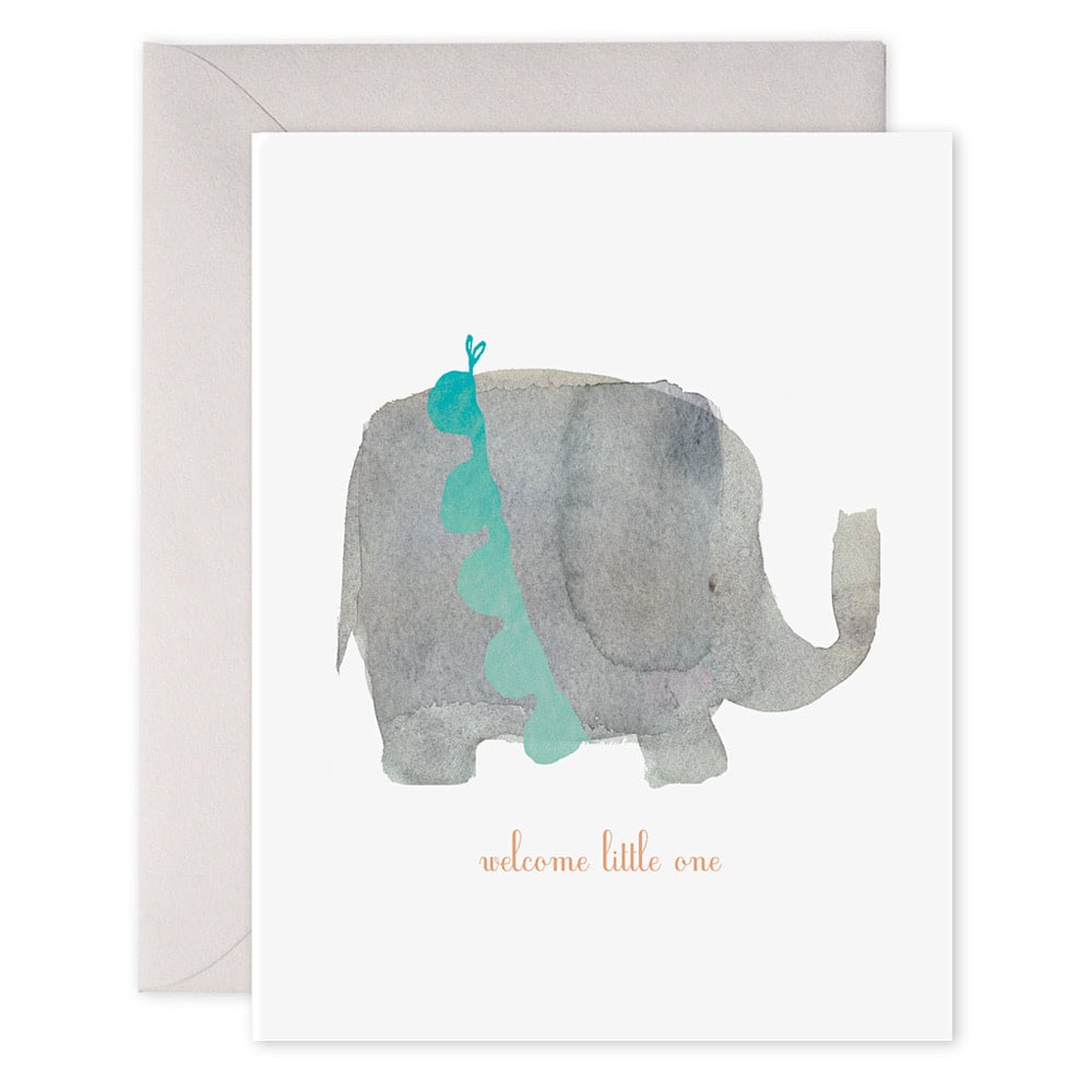 E Frances Paper E. Frances - Welcome Little One Elephant Baby Card