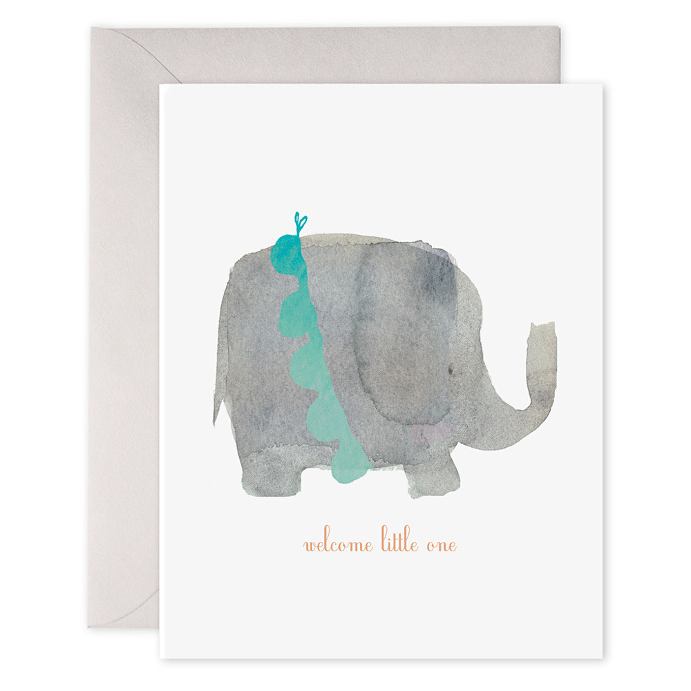 E. Frances - Welcome Little One Elephant Baby Card