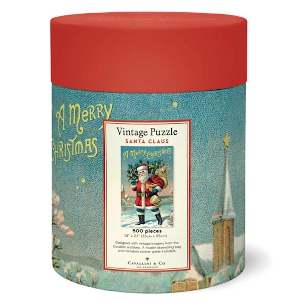 Cavallini 500 Piece Puzzle - Santa Clause