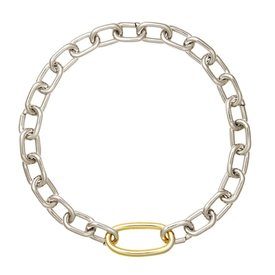 Machete Machete - Interchangeable Oval Link Necklace - Silver