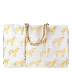 Sea Bags Sea Bags Sara Fitz - Golden Pup - Large Tote - Hemp Handle with Clasp