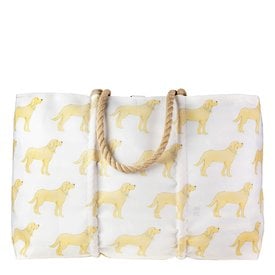 Sea Bags Sea Bags x Sara Fitz - Golden Pup - Large Tote - Hemp Handle with Clasp