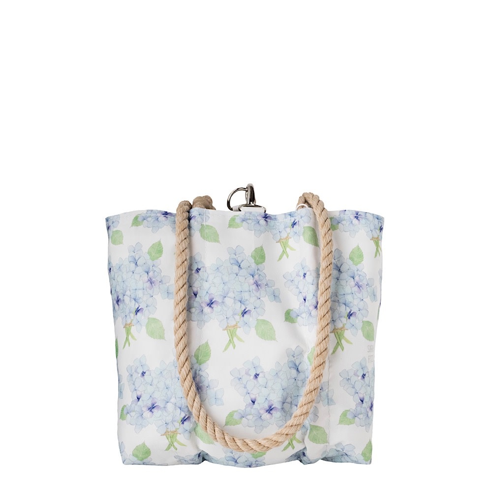Sea Bags Sea Bags x Sara Fitz - Hydrangea - Small Handbag Tote - Hemp Handle with Clasp