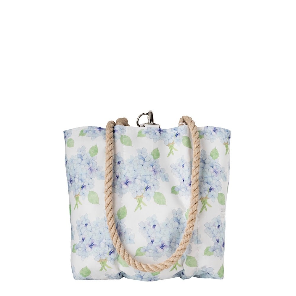 Sea Bags x Sara Fitz - Hydrangea - Small Handbag Tote - Hemp Handle with Clasp