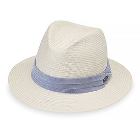 Wallaroo Hat Company Monterey Hat - Natural W/ Blue Ribbon