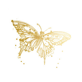 Tattly Tattly Tattoo 2-Pack - Flit Butterfly - Gold