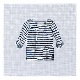 All About Stitching Sara Fitz Needlepoint Kit - Striped Shirt