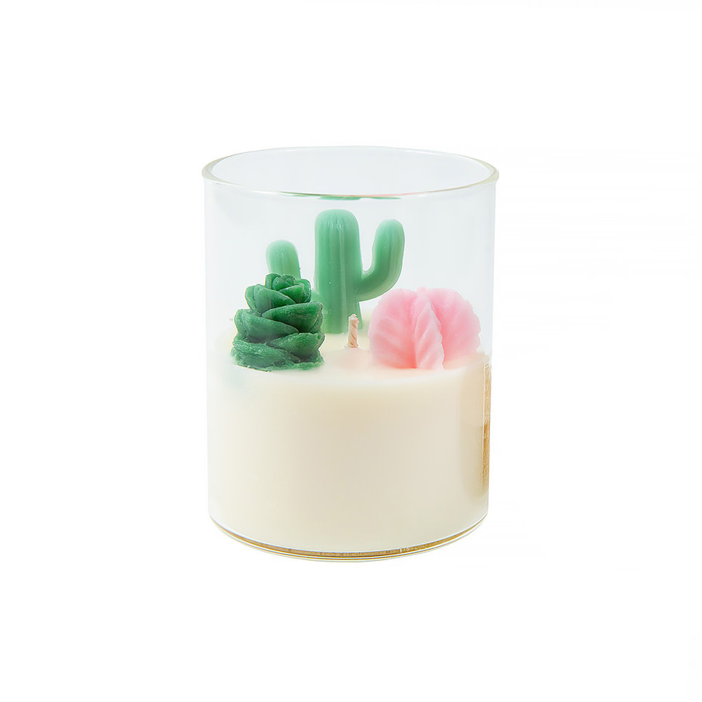 Zoet Studio Cactus with Succulent Container Candle