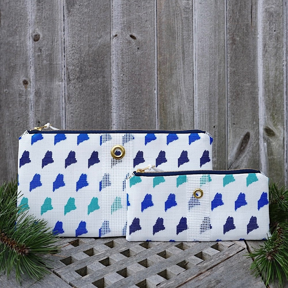 Alaina Marie Bait Bag Wallet - Custom Maine Ombre Blue