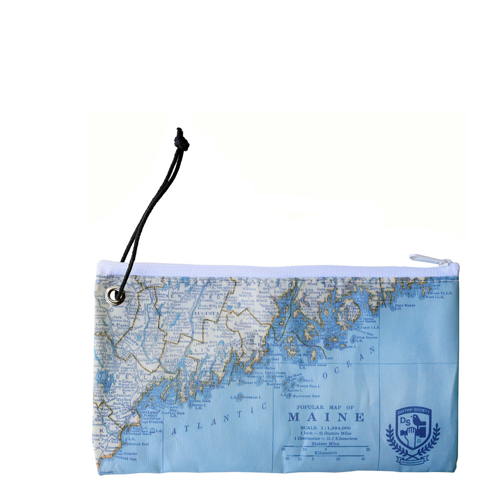 Sea Bags x Daytrip Society - Maine Map - Large Wristlet