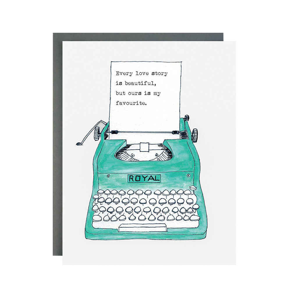 The Paperhood (Made In Brockton Village) The Paperhood Card - Love Typewriter