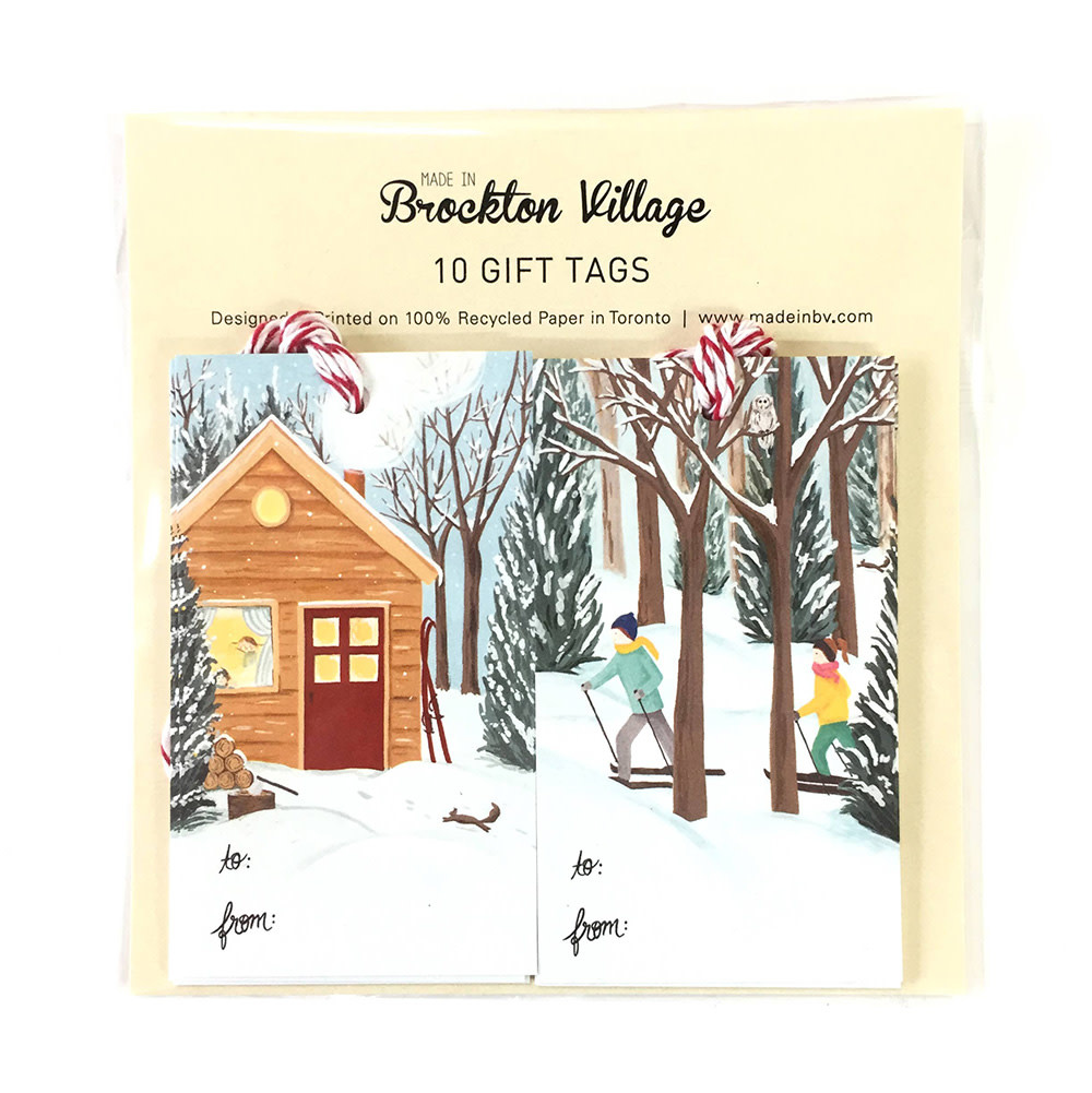 The Paperhood (Made In Brockton Village) The Paperhood Gift Tags - Winter Cottage & Cross Country