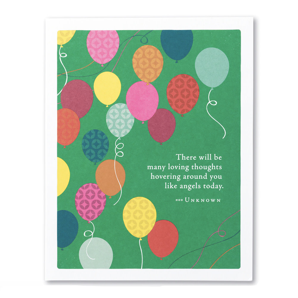 Compendium Birthday Card - There Will Be Many Loving Thoughts Hovering Around You