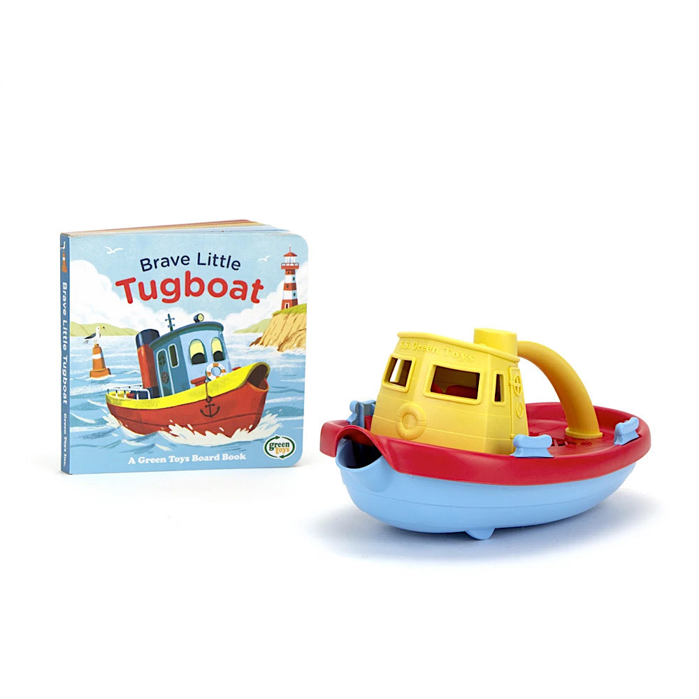 Green Toys Green Toys Tug Boat and Board Book Set