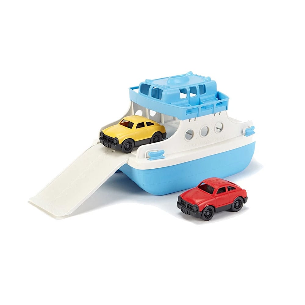 Green Toys Ferry Boat With Cars - Blue & White