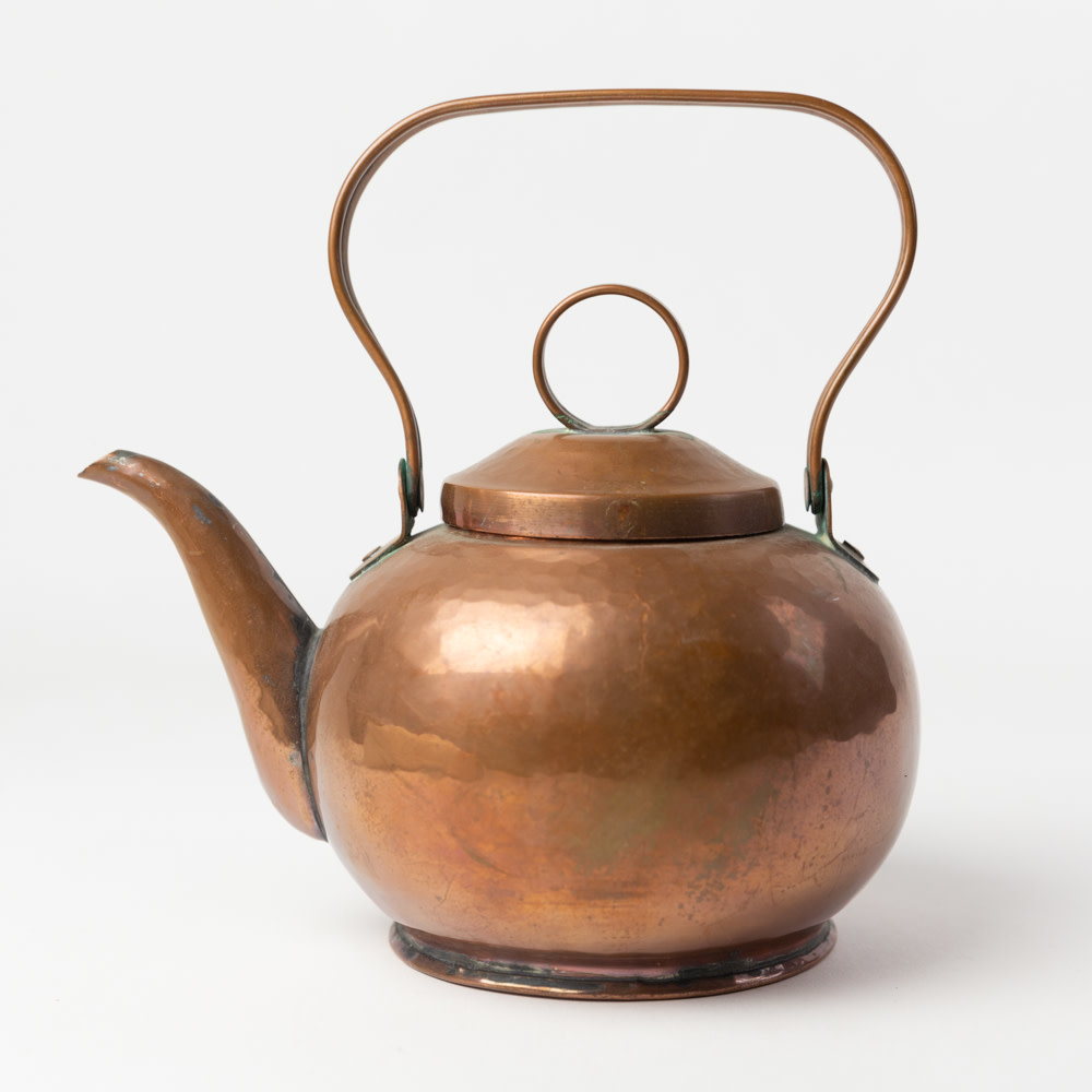 Vintage Stout Copper Tea Pot - Copper Handle