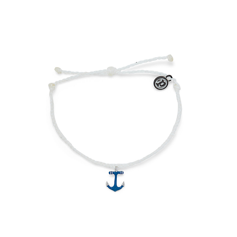 Pura Vida - Anchors Away Bracelet - White/Silver