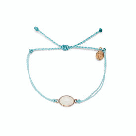 Pura Vida Pura Vida Opal Charm Bracelet - Rose Gold Charm - Ice Blue