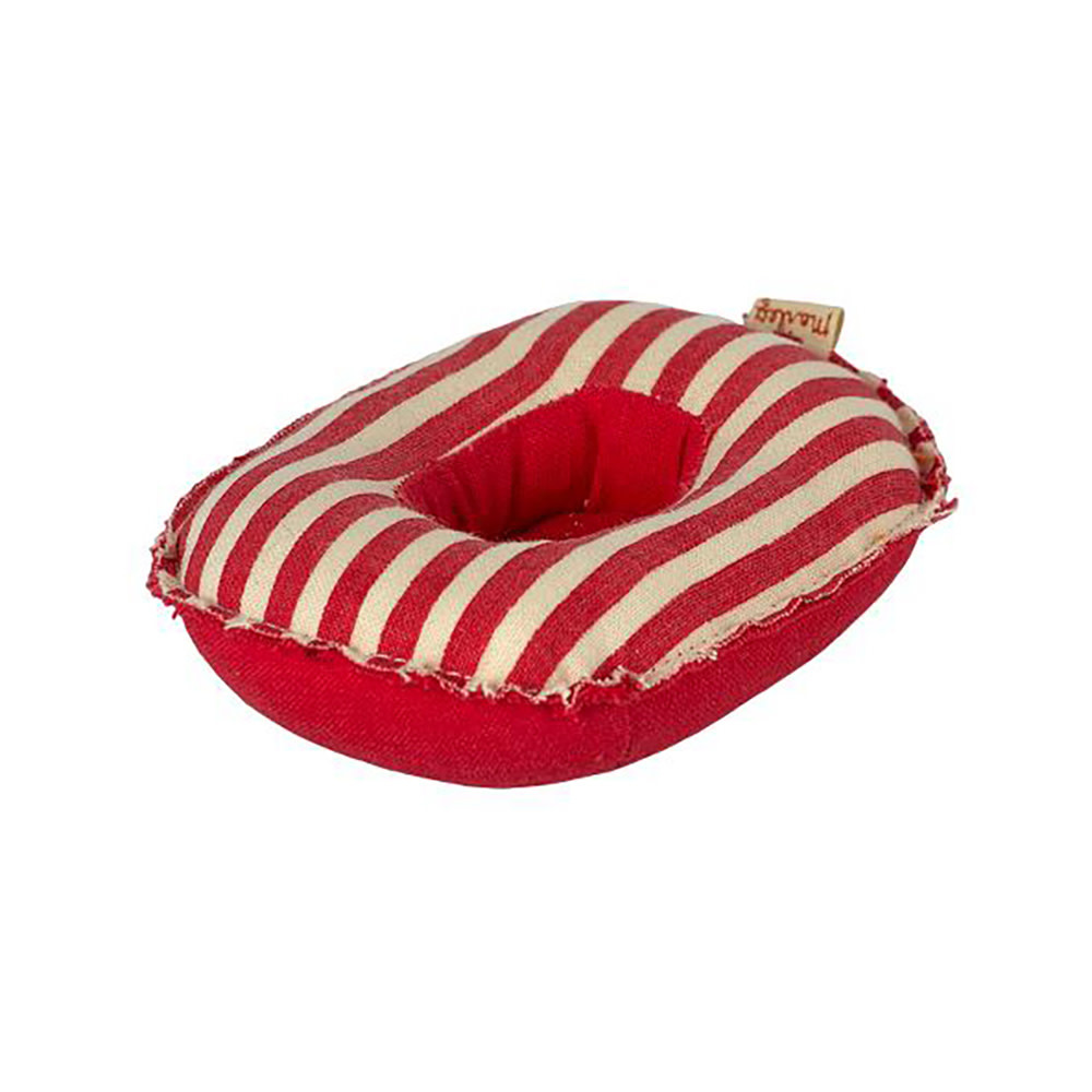 Maileg Maileg Mouse - Small Rubber Boat - Red Stripe