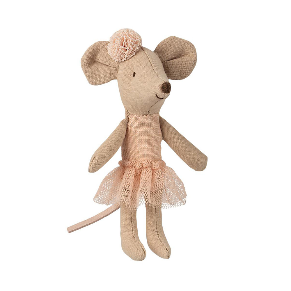 Maileg Little Sister Mouse - Ballerina - Pink Pom Pom