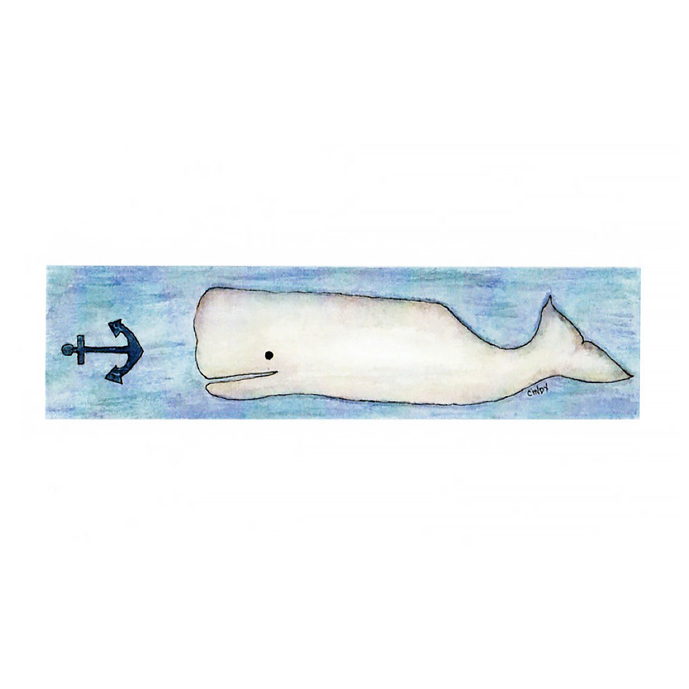Cindy Shaughnessy - Bookmark - Whale with Anchor