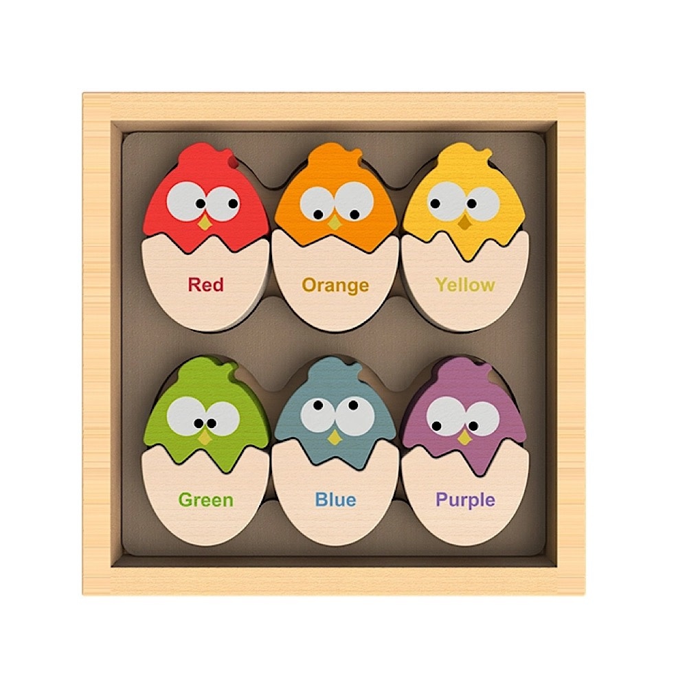 Begin Again Color 'N Eggs - Bilingual Matching Puzzle