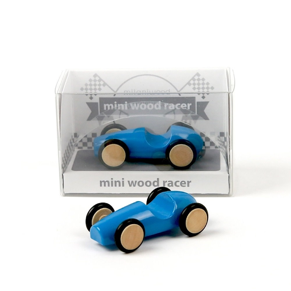 Mini Wood Racer - Blue