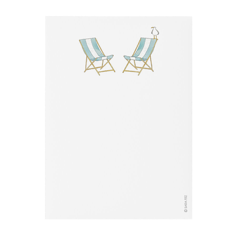 Sara Fitz Sara Fitz Notepad - Beach Chairs
