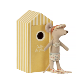 Maileg Maileg Mouse - Beach Mice Big Sister Mouse in Cabin de Plage