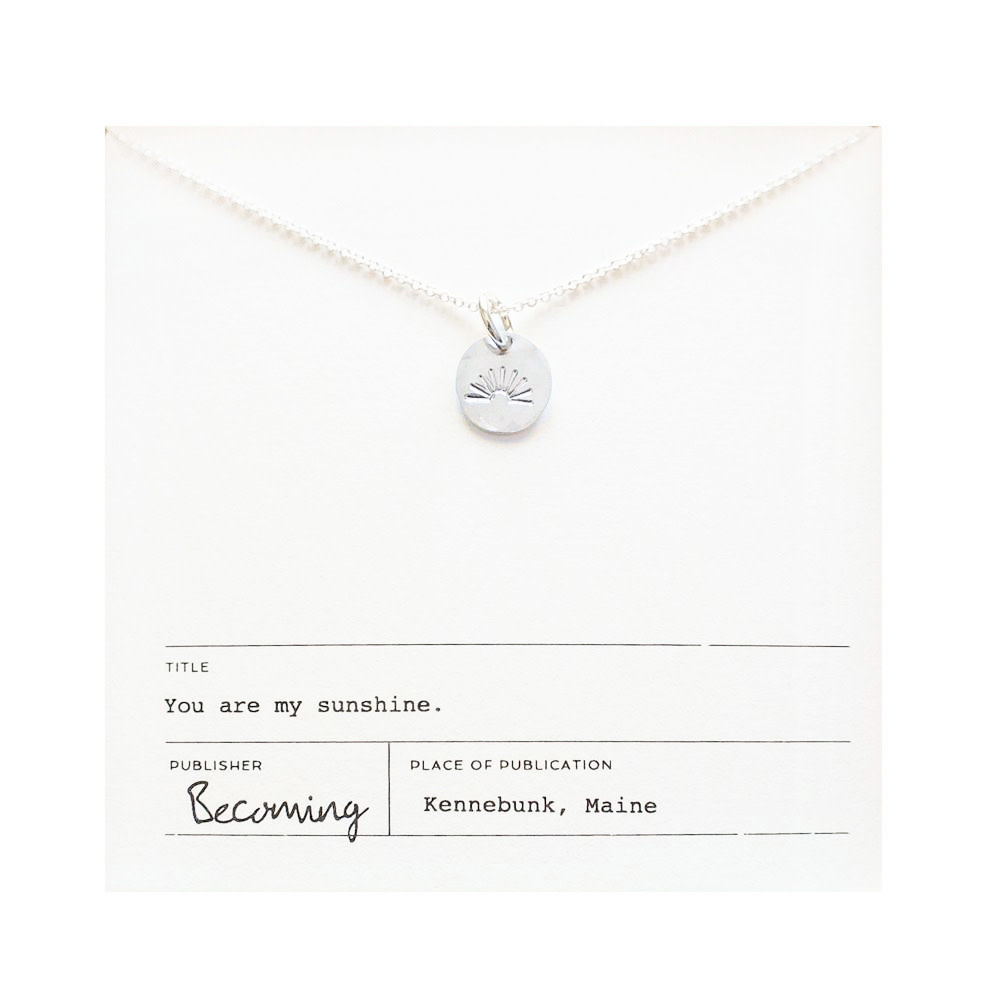 Becoming Jewelry Becoming Jewelry - My Sunshine Necklace - Sterling Silver