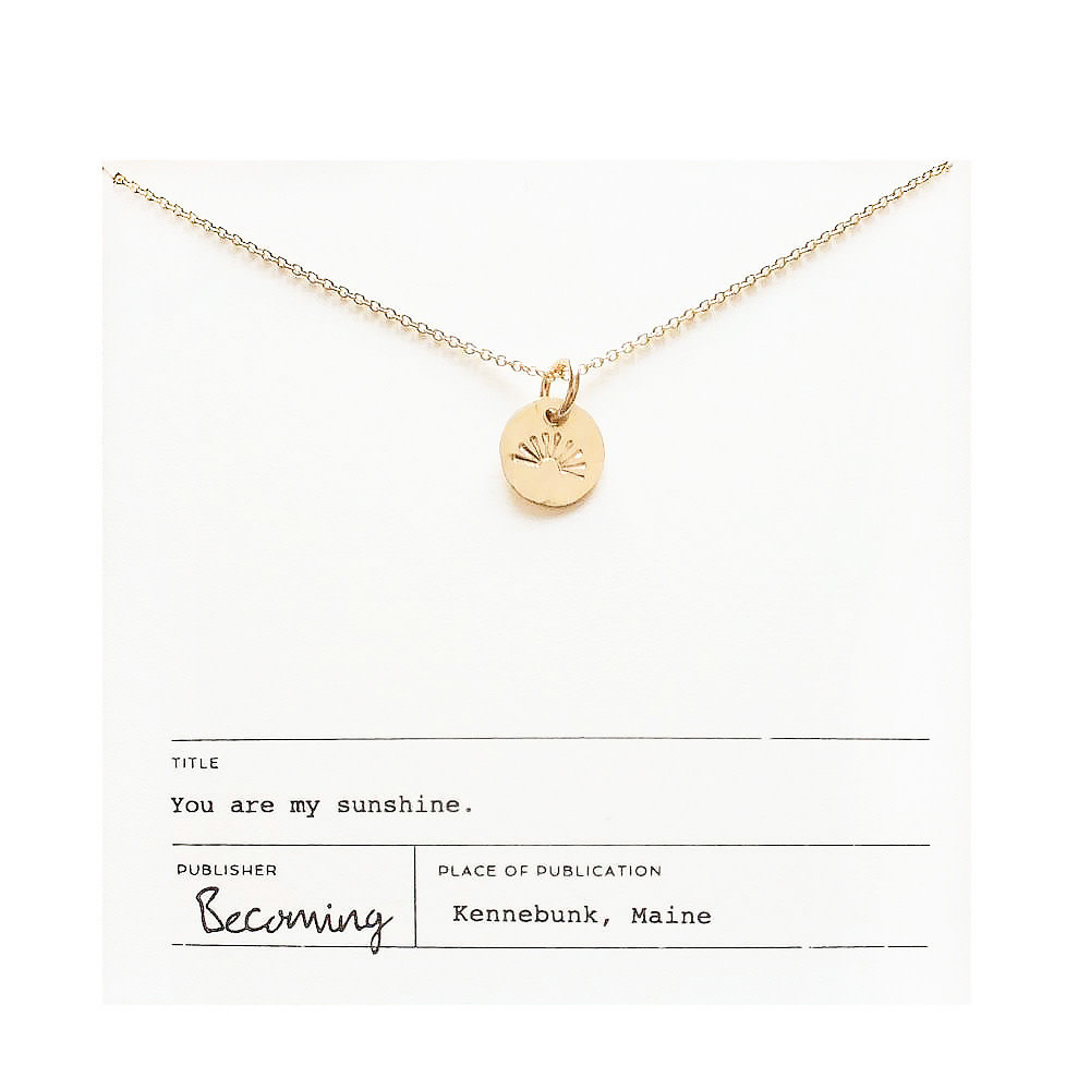 Becoming Jewelry - 18" Necklace - My Sunshine - Gold Fill