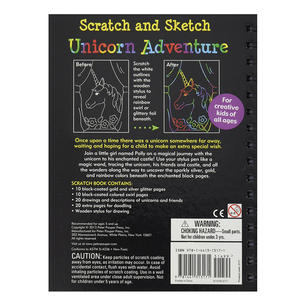 Scratch and Sketch Activity Book - Unicorn Adventure