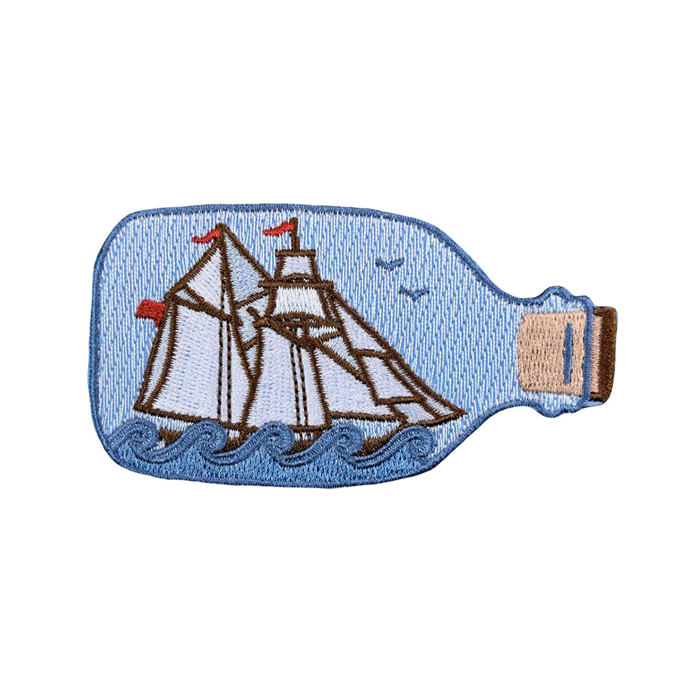 Quiet Tide Goods Patch - Ship In  A Bottle