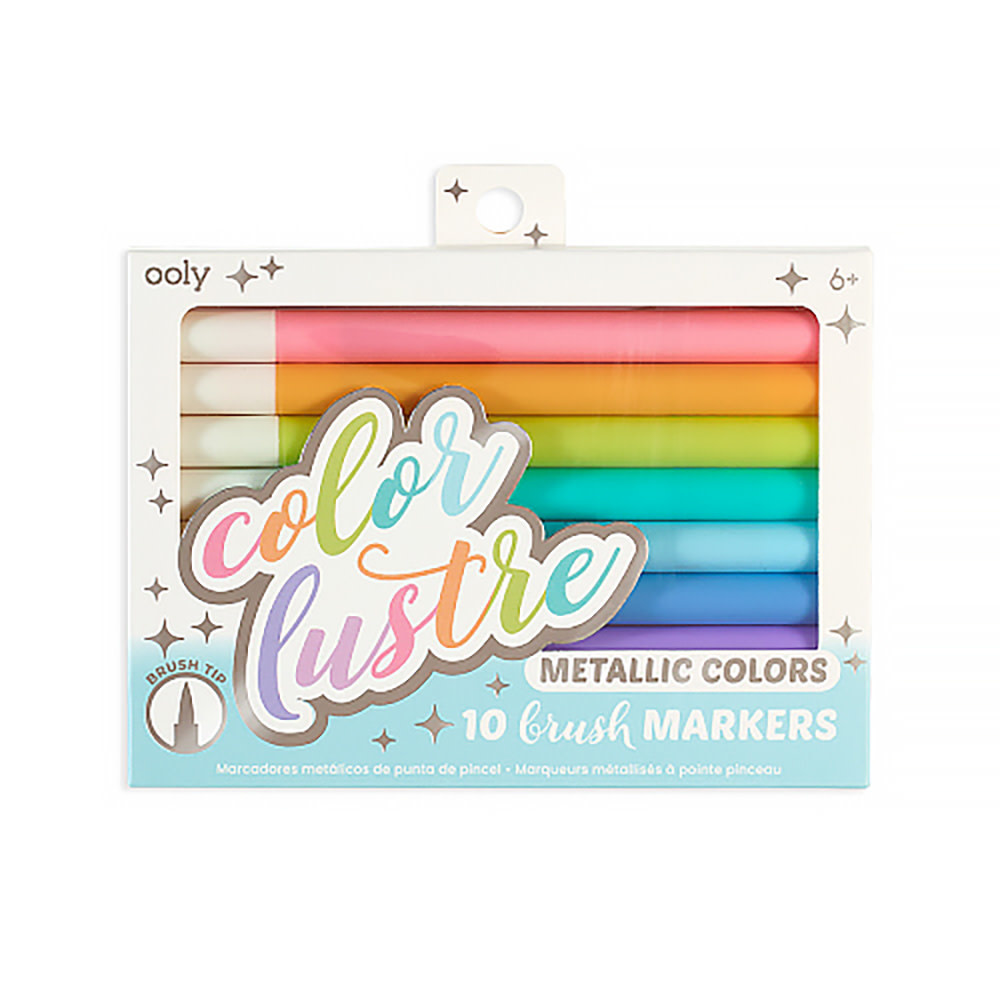 Ooly Ooly - Color Lustre Metallic Brush Markers Set