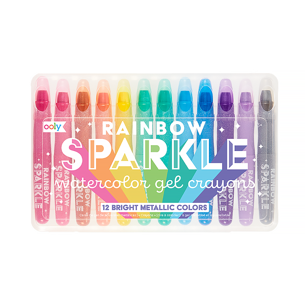 Ooly Ooly - Rainbow Sparkle Watercolor Gel Crayons Set - Set of 12