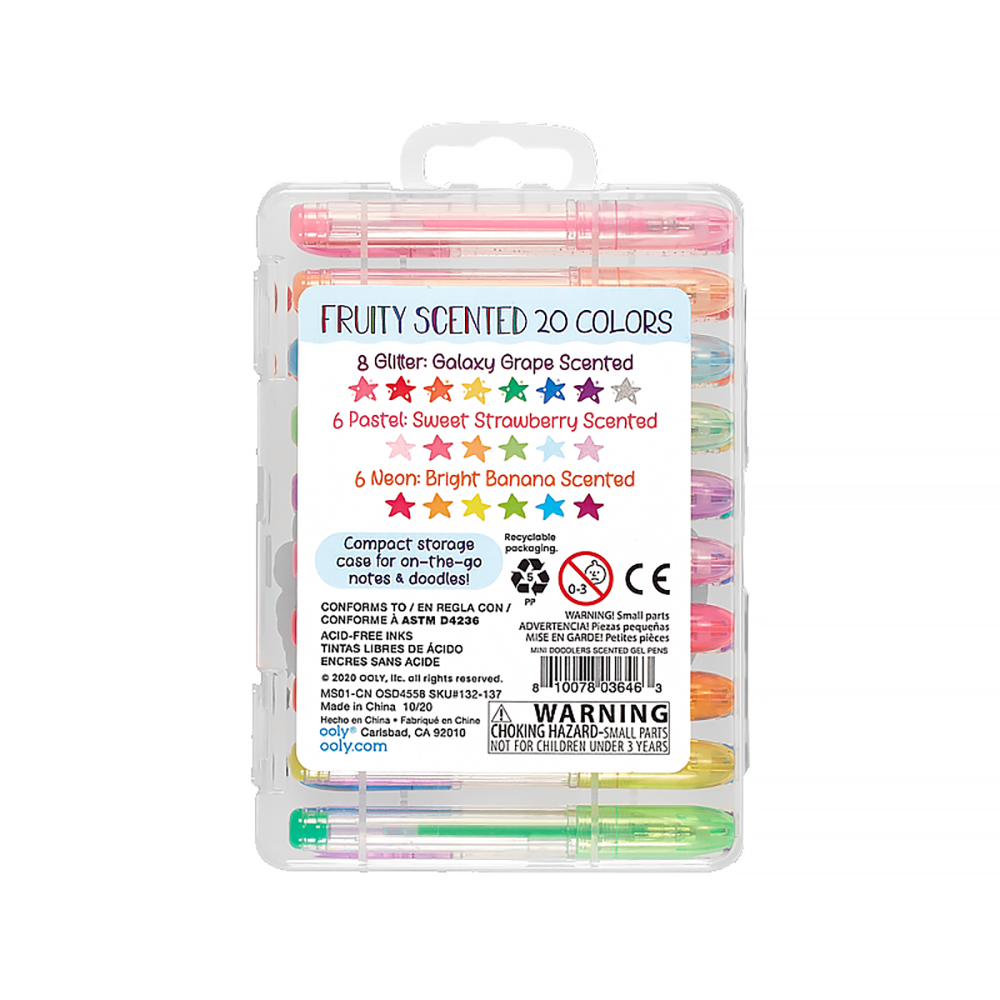 Ooly - Mini Doodlers Fruity Scented Gel Pens Set