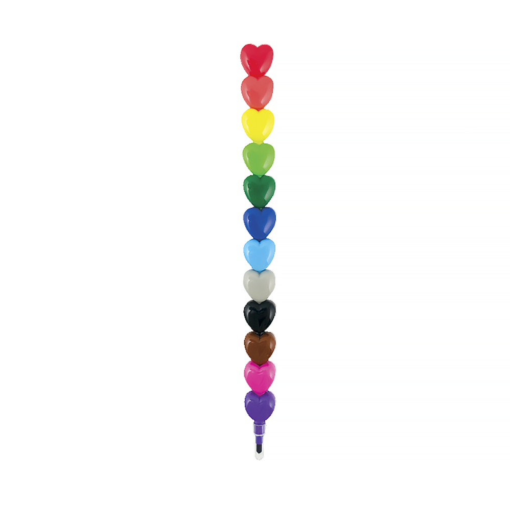 Ooly Ooly - Heart to Heart Stacking Crayon - Set of 12