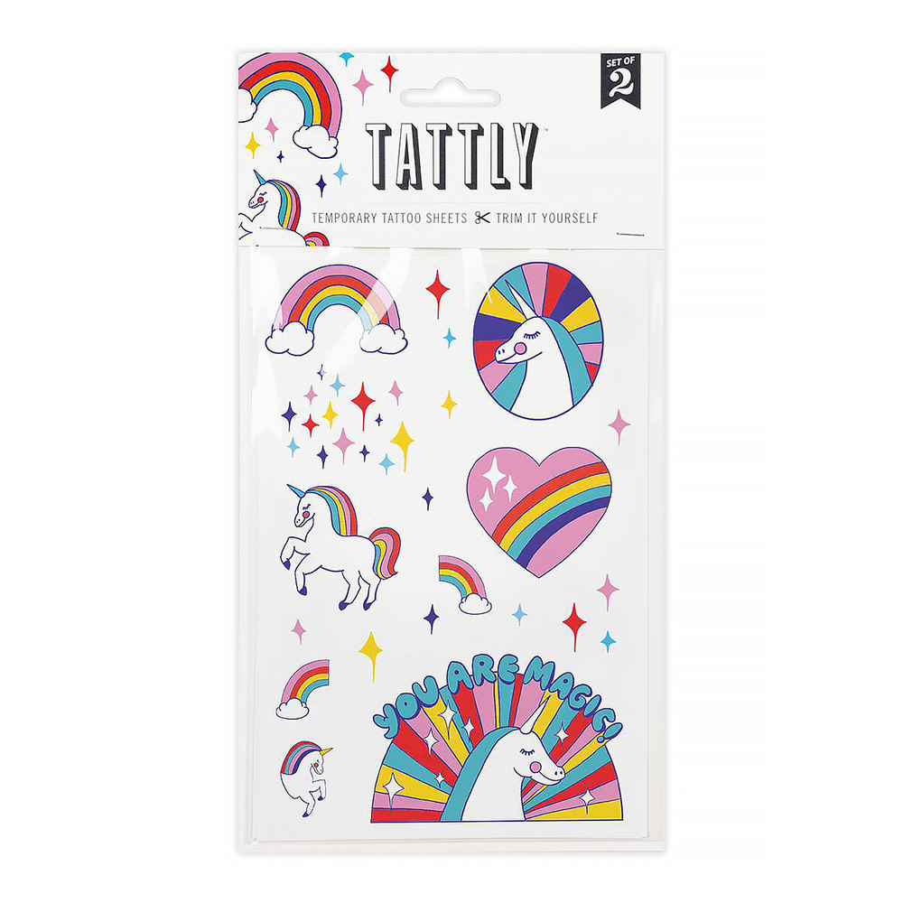 Tattly Tattly Tattoo Set of 2 - Rainbow Unicorn