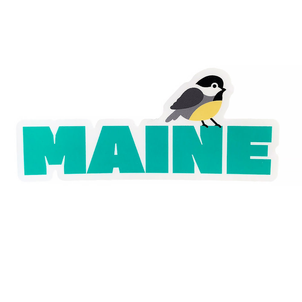 Maine Chickadee Vinyl Sticker