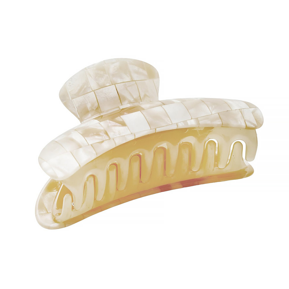 Machete Machete Grande Claw Hair Clip - Sea Shell Checker